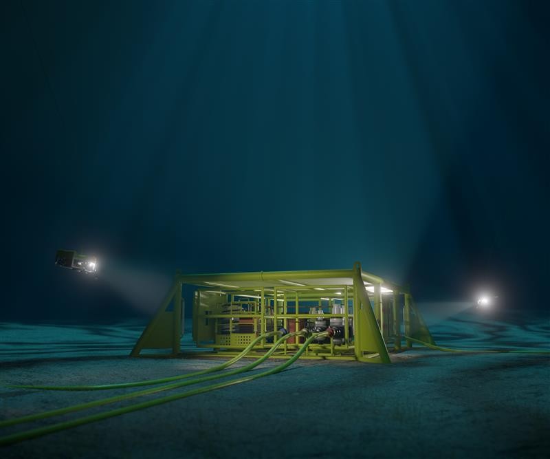 Subsea infrastructure on the seabed