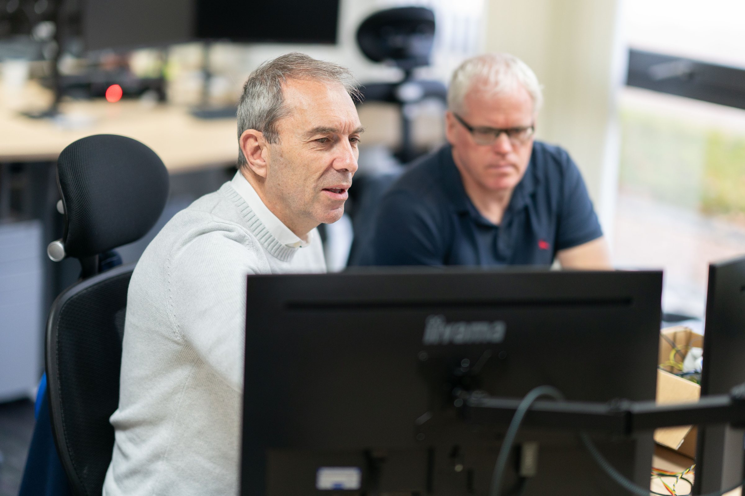 Verlume engineers reviewing system data